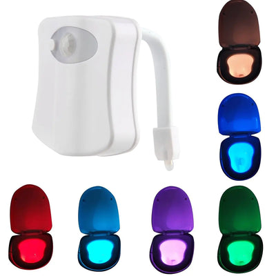 8-Color LED Toilet Light with Motion Sensor Night Lamp
