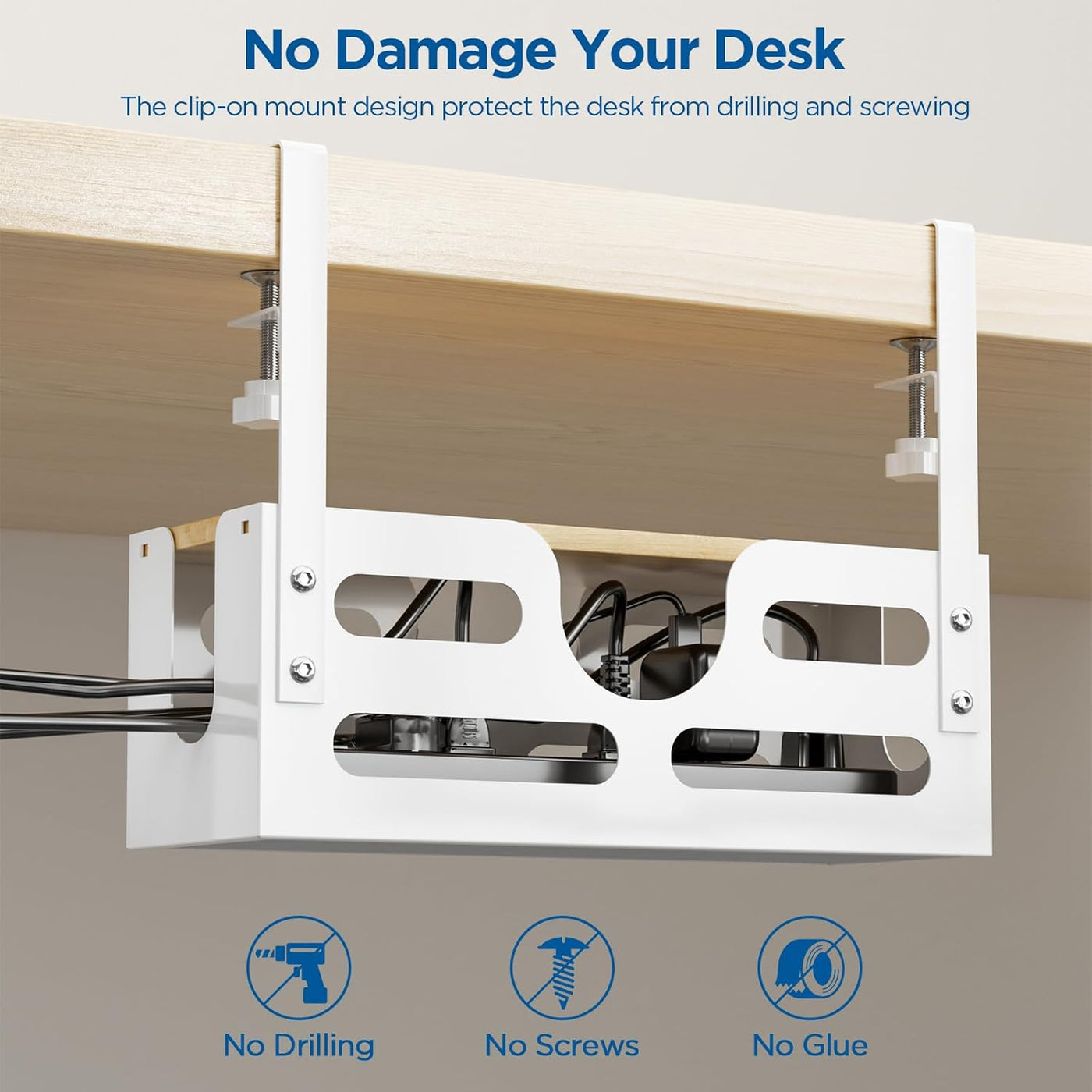 Under Desk Cable Management Box