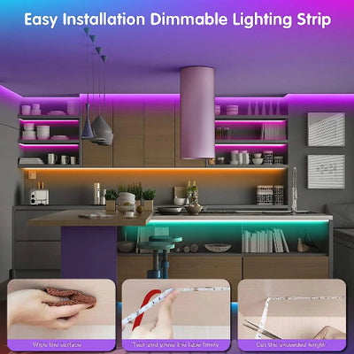 Bluetooth RGB LED Strip Lights with Remote