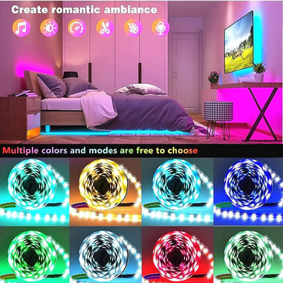 Bluetooth RGB LED Strip Lights with Remote