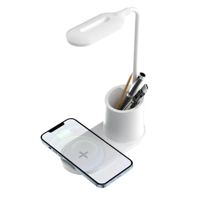 1pc USB Table Lamp with 10W Wireless Charger, Flexible