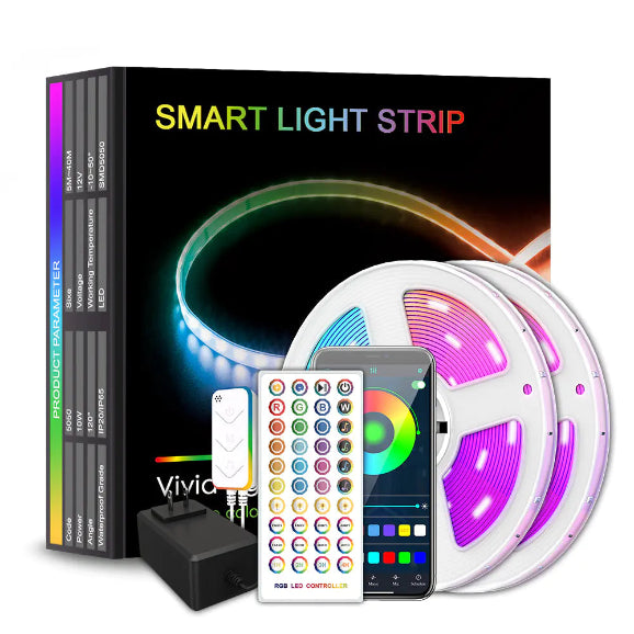 Bluetooth RGB LED Strip Lights with Remote