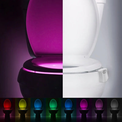 8-Color LED Toilet Light with Motion Sensor Night Lamp
