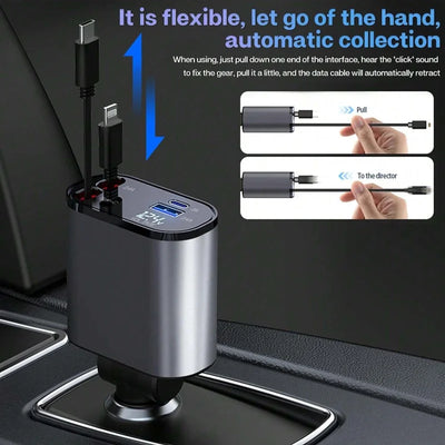 High-Speed Quad USB Car Charger
