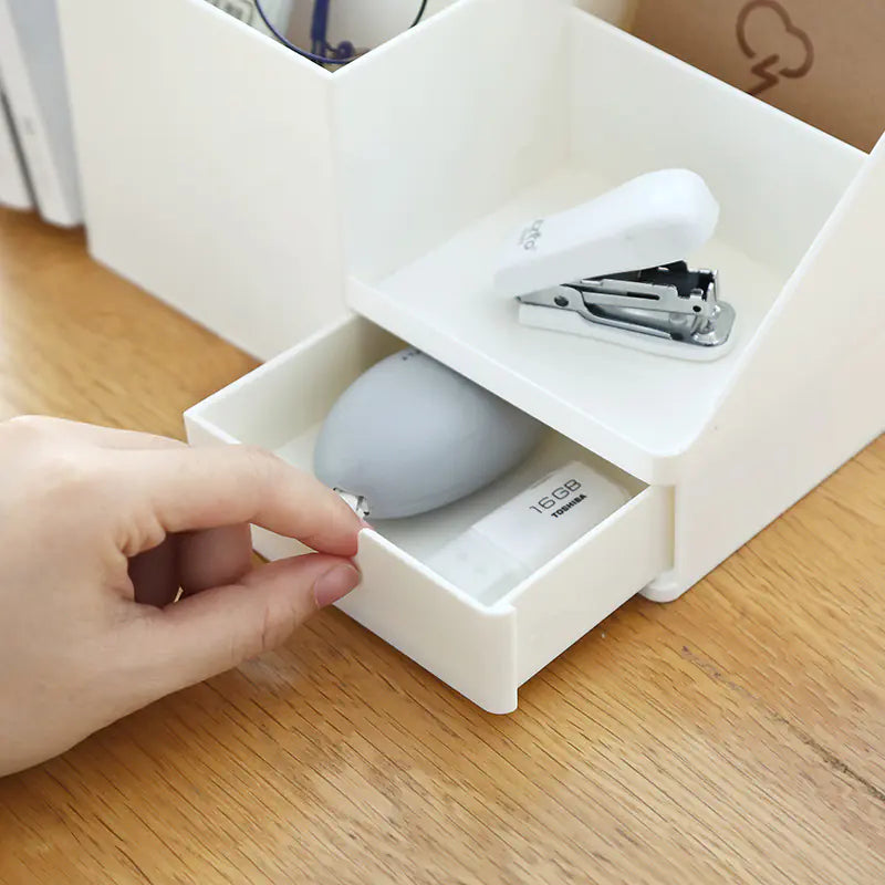 Office Desk Organizer with Drawer for Students and Files Multi-Compartment Design - product feature