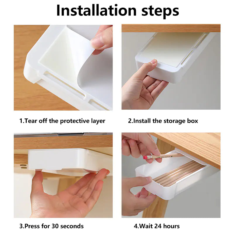 Under-Desk Small Drawer Shelf Organizer for Home Office Smooth-Glide Drawer System - product feature