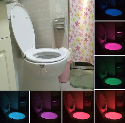 8-Color LED Toilet Light with Motion Sensor Night Lamp