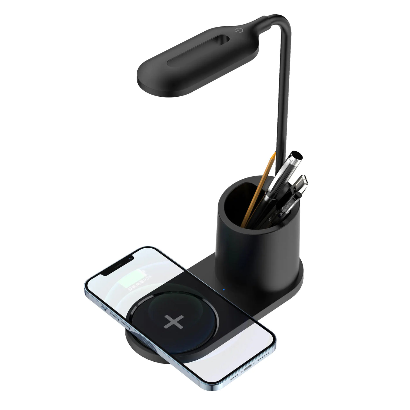 1pc USB Table Lamp with 10W Wireless Charger, Flexible