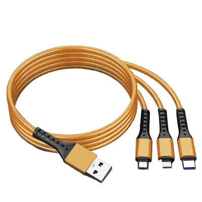 5A Super Fast Charging 3-in-1 Data Cable