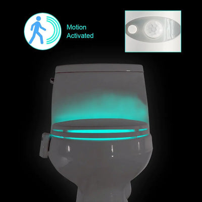 8-Color LED Toilet Light with Motion Sensor Night Lamp