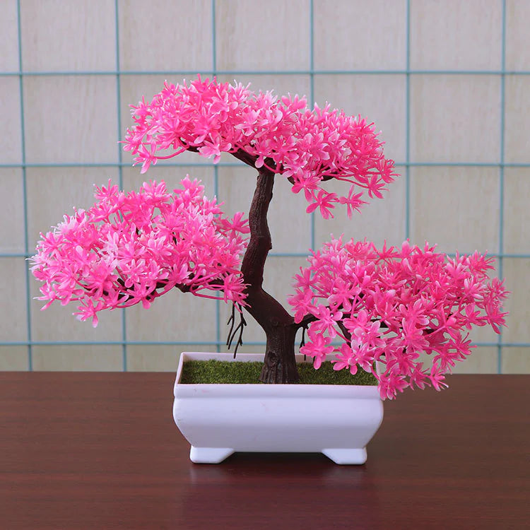 Decorative Artificial Bonsai Plant Sturdy and Elegant Pot - product feature